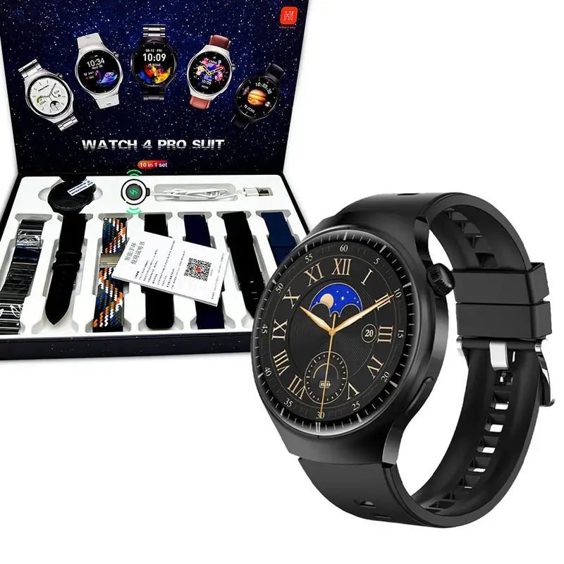 Watch 4 Pro Suit Smartwatch With 7 Straps High Definition Color Screen Healthy Monitoring Custom Dial With Hiwatchpro App