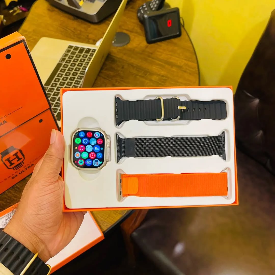 S9 Ultra 49mm (3 Straps) Smart Watch Series 9 | Bluetooth Voice Call | 2.2” HD Display | FitPro App