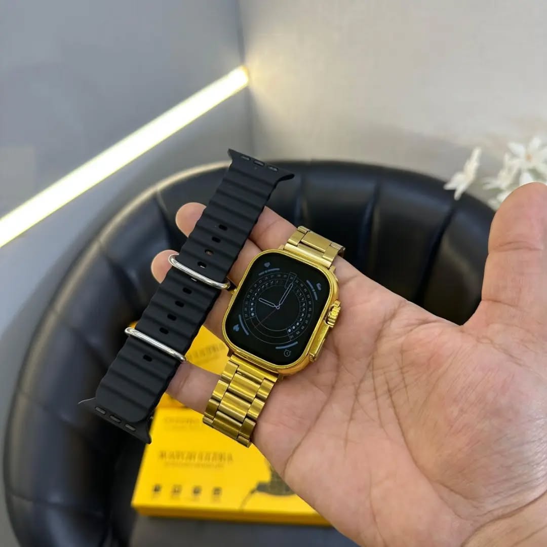 C9 Ultra Max Gold Edition Color Smartwatch 2.1 Inch Screen With Hryfine App