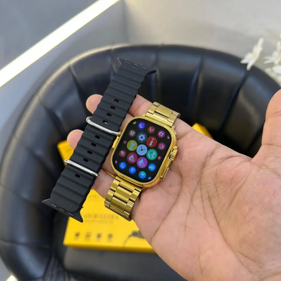 C9 Ultra Max Gold Edition Color Smartwatch 2.1 Inch Screen With Hryfine App