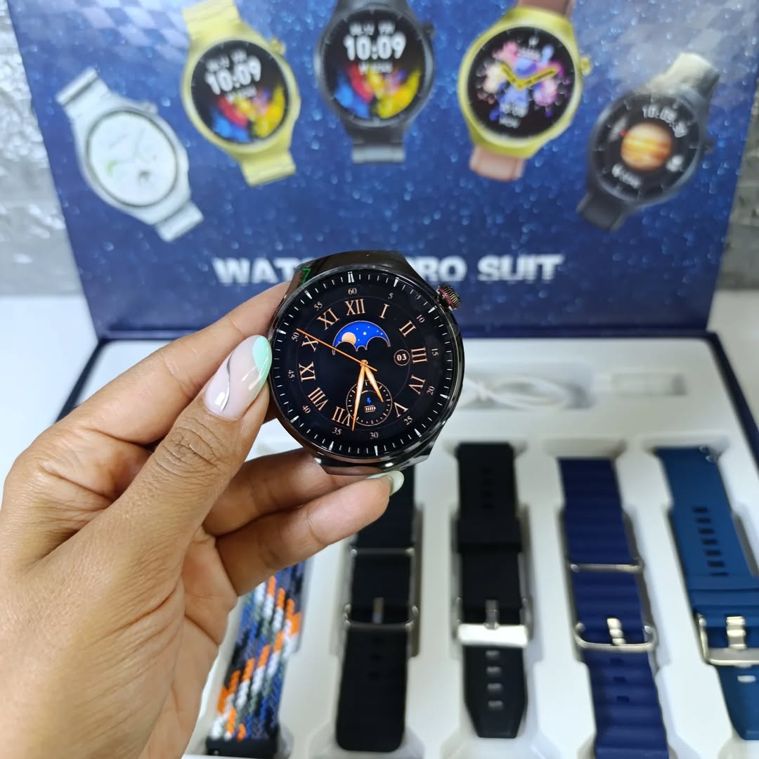 Watch 4 Pro Suit Smartwatch With 7 Straps High Definition Color Screen Healthy Monitoring Custom Dial