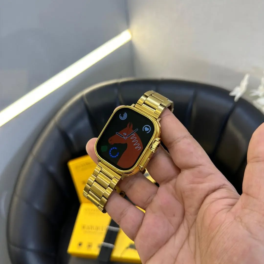 C9 Ultra Max Gold Edition Color Smartwatch 2.1 Inch Screen With Hryfine App