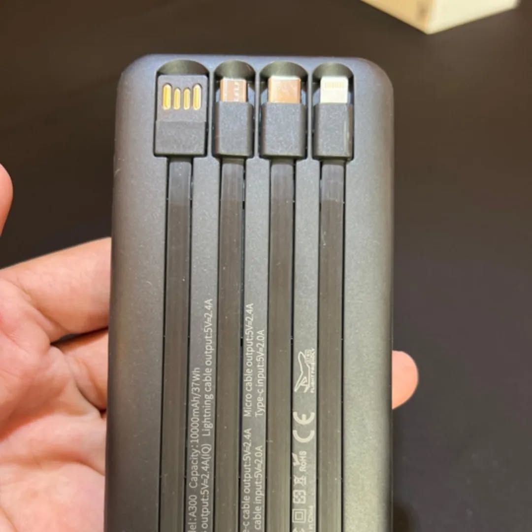 Aspor A300 Power Bank Original 10000mah Li-polymer Battery 4 In1 Power Bank